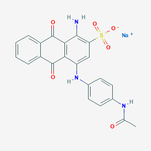 molecular formula C22H16N3NaO6S B7799309 sodium;4-(4-acetamidoanilino)-1-amino-9,10-dioxoanthracene-2-sulfonate 