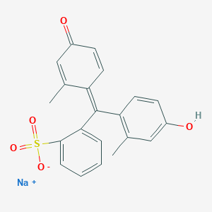 molecular formula C21H17NaO5S B7799323 sodium;2-[(Z)-(4-hydroxy-2-methylphenyl)-(2-methyl-4-oxocyclohexa-2,5-dien-1-ylidene)methyl]benzenesulfonate 