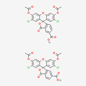 molecular formula C50H28Cl4O18 B7799387 5(6)-Carboxy-2',7'-dichlorofluorescein diacetate 