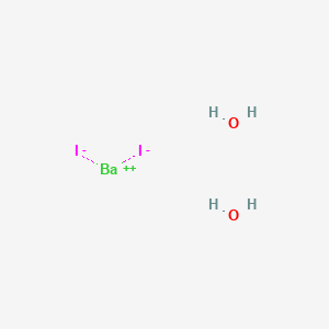 molecular formula BaH4I2O2 B7799444 barium(2+);diiodide;dihydrate 