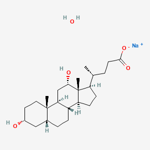 molecular formula C24H41NaO5 B7799551 sodium;(4R)-4-[(3R,5R,8R,9S,10S,12S,13R,14S,17R)-3,12-dihydroxy-10,13-dimethyl-2,3,4,5,6,7,8,9,11,12,14,15,16,17-tetradecahydro-1H-cyclopenta[a]phenanthren-17-yl]pentanoate;hydrate 
