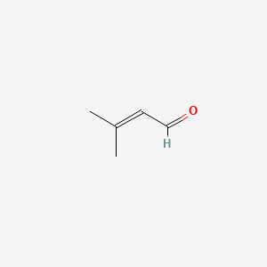 molecular formula C5H8O<br>(H3C)2C=CHCHO<br>C5H8O B7799788 3-Methyl-2-butenal CAS No. 90467-71-3