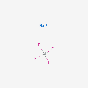 molecular formula Na3AlF6<br>AlF4Na B077998 Aluminate(1-), tetrafluoro-, sodium, (T-4)- CAS No. 13821-15-3