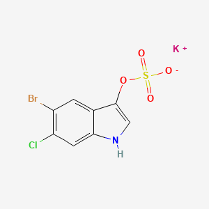 molecular formula C8H4BrClKNO4S B7799845 potassium;(5-bromo-6-chloro-1H-indol-3-yl) sulfate 
