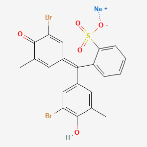 molecular formula C21H15Br2NaO5S B7799874 sodium;2-[(Z)-(3-bromo-4-hydroxy-5-methylphenyl)-(3-bromo-5-methyl-4-oxocyclohexa-2,5-dien-1-ylidene)methyl]benzenesulfonate 