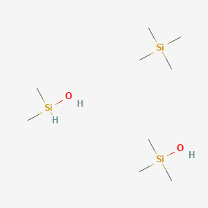 molecular formula C9H30O2Si3 B7799882 Hydroxy(dimethyl)silane;hydroxy(trimethyl)silane;tetramethylsilane 