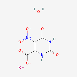 molecular formula C5H4KN3O7 B7799924 Potassium 5-nitro-2,6-dioxo-1,2,3,6-tetrahydropyrimidine-4-carboxylate hydrate 