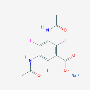 molecular formula C11H8I3N2NaO4 B7800141 sodium;3,5-diacetamido-2,4,6-triiodobenzoate 
