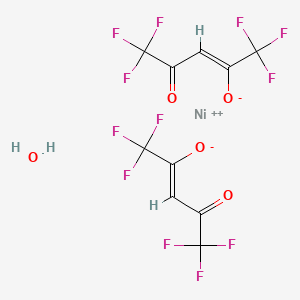 molecular formula C10H4F12NiO5 B7800186 Nickel(II) hexafluoroacetylacetonate hydrate CAS No. 207569-13-9