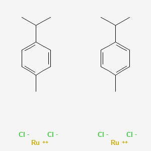 molecular formula C20H28Cl4Ru2 B7800200 1-Methyl-4-propan-2-ylbenzene;ruthenium(2+);tetrachloride 