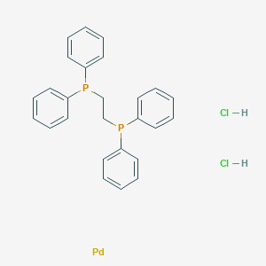 molecular formula C26H26Cl2P2Pd B7800245 2-diphenylphosphanylethyl(diphenyl)phosphane;palladium;dihydrochloride 