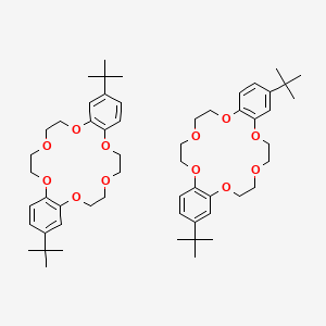 molecular formula C56H80O12 B7800251 11,24-Ditert-butyl-2,5,8,15,18,21-hexaoxatricyclo[20.4.0.09,14]hexacosa-1(22),9(14),10,12,23,25-hexaene;11,25-ditert-butyl-2,5,8,15,18,21-hexaoxatricyclo[20.4.0.09,14]hexacosa-1(22),9(14),10,12,23,25-hexaene 