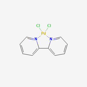 molecular formula C10H8Cl2N2Pd B7800363 Dichloropalladium;2-pyridin-2-ylpyridine 
