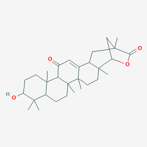 molecular formula C30H44O4 B078008 3b-Hydroxy-11-oxo-12-oleanen-30,22b-olide CAS No. 10401-33-9