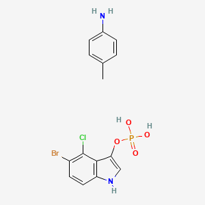 molecular formula C15H15BrClN2O4P B7800935 5-Bromo-4-chloro-3-indolyl phosphate p-toluidine salt 