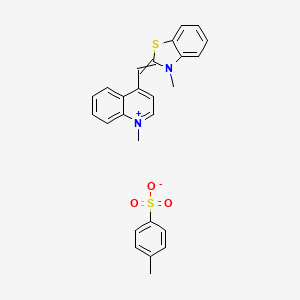 molecular formula C26H24N2O3S2 B7800942 (Z)-1-methyl-4-((3-methylbenzo[d]thiazol-2(3H)-ylidene)methyl)quinolinium 4-methylbenzenesulfonate 
