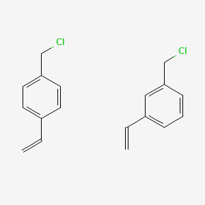 molecular formula C18H18Cl2 B7800961 Vinylbenzyl Chloride, Mixture of 2, 3-and 4-isomers (Stabilized with TBC) 