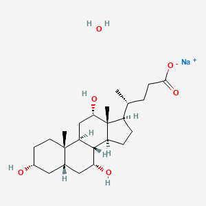 molecular formula C24H41NaO6 B7801044 sodium;(4R)-4-[(3R,5S,7R,8R,9S,10S,12S,13R,14S,17R)-3,7,12-trihydroxy-10,13-dimethyl-2,3,4,5,6,7,8,9,11,12,14,15,16,17-tetradecahydro-1H-cyclopenta[a]phenanthren-17-yl]pentanoate;hydrate 