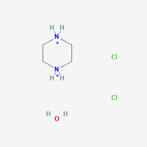 molecular formula C4H14Cl2N2O B7801102 Piperazinium dichloride monohydrate 