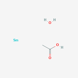 molecular formula C2H6O3Sm B7801196 Samarium(III) acetate hexahydrate 