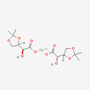 molecular formula C14H22CaO10 B7801214 3,4-o-Isopropylidene-L-threonic acid,calcium salt 