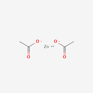 molecular formula Zn(C2H3O2)2<br>C4H6O4Zn B7801217 ZINC acetate CAS No. 557-34-6; 5970-45-6