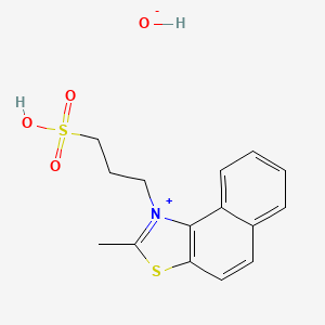 molecular formula C15H17NO4S2 B7801343 3-(2-Methylbenzo[e][1,3]benzothiazol-1-ium-1-yl)propane-1-sulfonic acid;hydroxide 