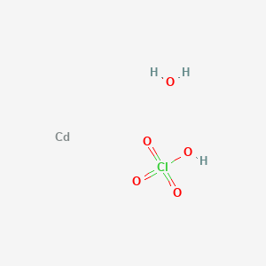 molecular formula CdClH3O5 B7801429 Perchloric acid cadmium hydrate 