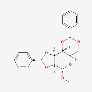 molecular formula C21H22O6 B7801441 Methyl-2,3:4,6-DI-O-benzylidine-D-mannopyranoside 