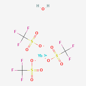 molecular formula C3H2F9O10S3Yb B7801475 Ytterbium(III) trifluoromethanesulfonate hydrate 