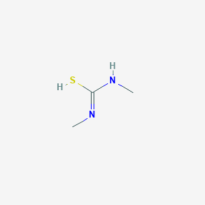 molecular formula C3H8N2S B7801538 N,N'-dimethylcarbamimidothioic acid 