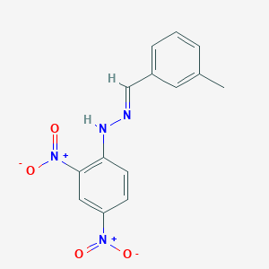 molecular formula C14H12N4O4 B7801641 m-Tolualdehyde 2,4-dinitrophenylhydrazone 