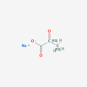 molecular formula C3H3NaO3 B7802060 sodium;2-oxo(2,3-13C2)propanoate 