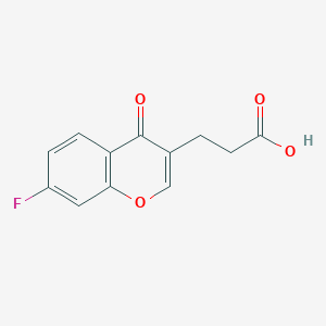 molecular formula C12H9FO4 B7802526 3-(7-fluoro-4-oxochromen-3-yl)propanoic acid CAS No. 870704-01-1