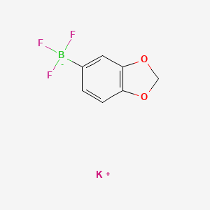 molecular formula C7H5BF3KO2 B7802527 potassium;1,3-benzodioxol-5-yl(trifluoro)boranuide 