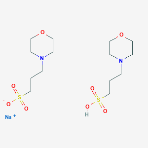 molecular formula C14H29N2NaO8S2 B7802560 sodium;3-morpholin-4-ylpropane-1-sulfonate;3-morpholin-4-ylpropane-1-sulfonic acid 