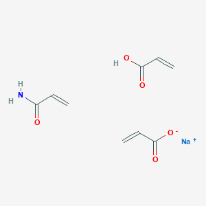 molecular formula C9H12NNaO5 B7802682 sodium;prop-2-enamide;prop-2-enoate;prop-2-enoic acid 