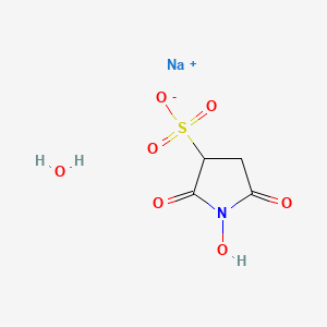 molecular formula C4H6NNaO7S B7802776 sodium;1-hydroxy-2,5-dioxopyrrolidine-3-sulfonate;hydrate 