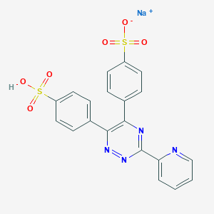 molecular formula C20H13N4NaO6S2 B7802851 sodium;4-[3-pyridin-2-yl-6-(4-sulfophenyl)-1,2,4-triazin-5-yl]benzenesulfonate 