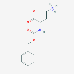 molecular formula C12H16N2O4 B7803089 (2S)-4-azaniumyl-2-(phenylmethoxycarbonylamino)butanoate 