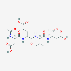 4-[(2-Acetamido-3-carboxypropanoyl)amino]-5-[[1-[(1-carboxy-3-oxopropan-2-yl)amino]-3-methyl-1-oxobutan-2-yl]amino]-5-oxopentanoic acid
