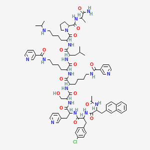 D-Alaninamide,N-acetyl-3-(2-naphthalenyl)-D-alanyl-4-chloro-D-phenylalanyl-3-(3-pyridinyl)-D-alanyl-L-seryl-N6-(3-pyridinylcarbonyl)-L-lysyl-N6-(3-pyridinylcarbonyl)-D-lysyl-L-leucyl-N6-(1-methylethyl)-L-lysyl-L-prolyl-