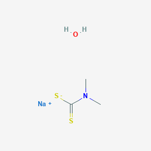 molecular formula C3H8NNaOS2 B7803224 sodium;N,N-dimethylcarbamodithioate;hydrate 