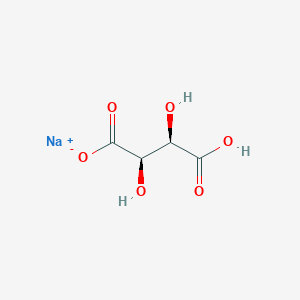molecular formula C4H5NaO6 B7803225 sodium;(2R,3R)-2,3,4-trihydroxy-4-oxobutanoate 