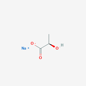 molecular formula C3H5NaO3 B7803233 sodium;(2R)-2-hydroxypropanoate 