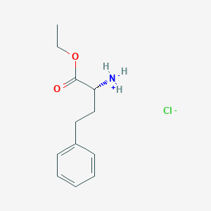 molecular formula C12H18ClNO2 B7803253 [(2R)-1-ethoxy-1-oxo-4-phenylbutan-2-yl]azanium;chloride 