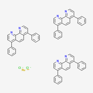 molecular formula C72H48Cl2N6Ru B7803274 Tris(4,7-diphenyl-1,10-phenanthroline)ruthenium(II) dichloride 