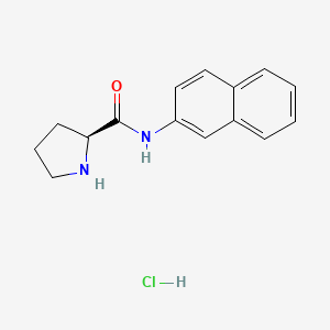 molecular formula C15H17ClN2O B7803339 L-Proline beta-naphthylamide hydrochloride CAS No. 169553-07-5