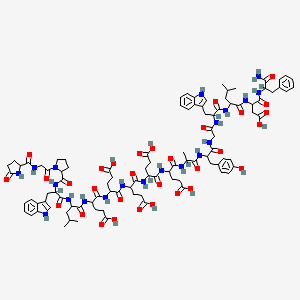 molecular formula C98H126N20O31 B7803458 Pyr-gly-pro-trp-leu-glu-glu-glu-glu-glu-ala-tyr-gly-trp-leu-asp-phe-NH2 CAS No. 71526-06-2