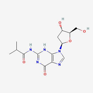 molecular formula C14H19N5O5 B7803534 N-[9-[(2R,4S,5R)-4-hydroxy-5-(hydroxymethyl)oxolan-2-yl]-6-oxo-3H-purin-2-yl]-2-methylpropanamide 